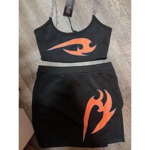 NWT S Current Mood Razor Sharp Graphic Skirt Set